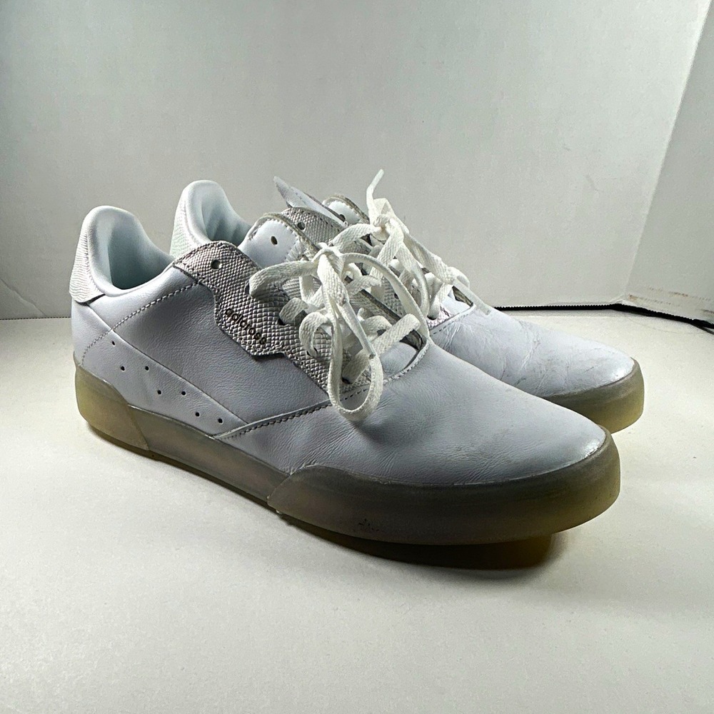 adidas women's golf White/Gray Low Top Lace-Up Athletic Sneaker Shoes Sz 9